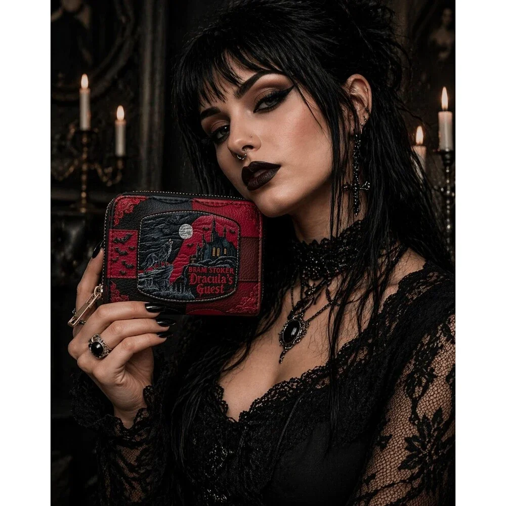 Dracula's Guest Mini Wallet Horror Goth‎ Halloween New NWT Vampire Bram Stoker